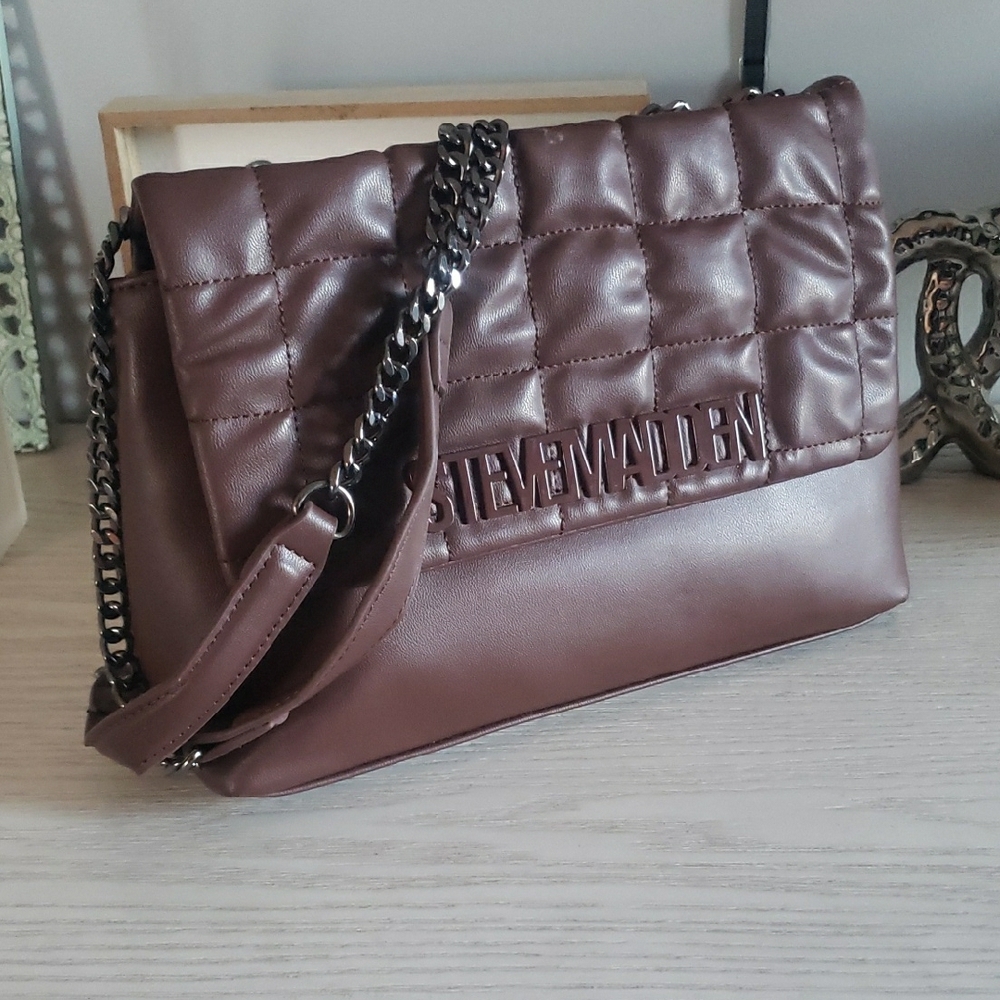 Steve Madden Brown Quilted Women's Bag